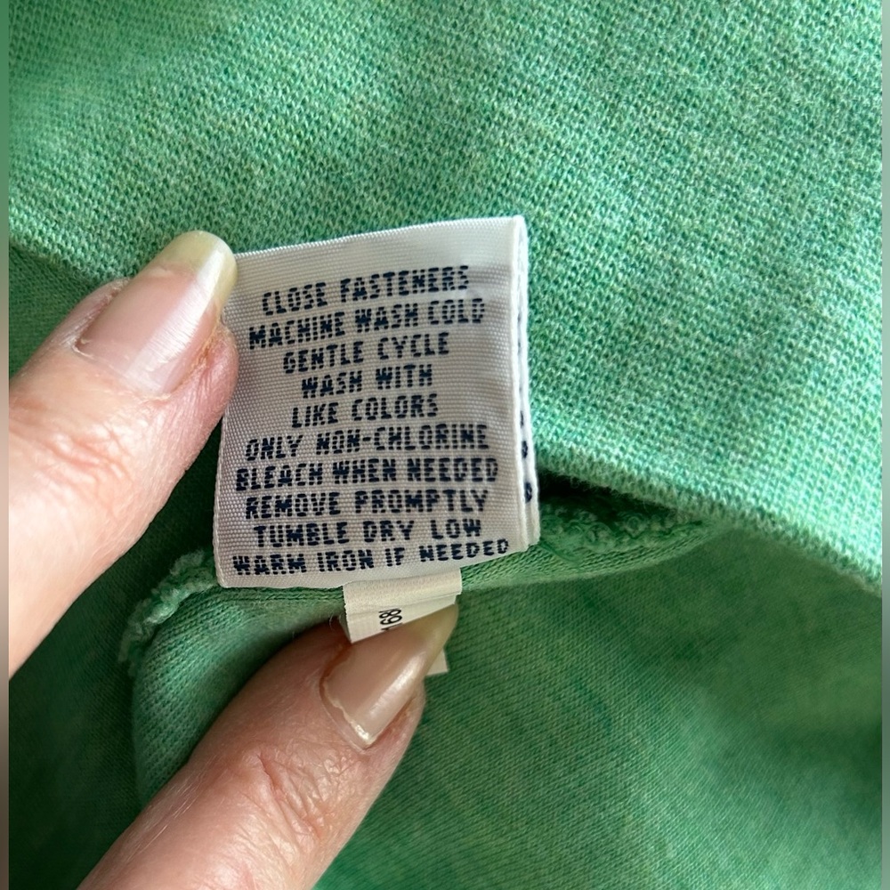 Ralph Lauren Polo Textured Quarter Zip Sweater Long Sleeve Green Size XL - Picture 8 of 11